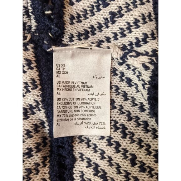 Style & Co Mixed-Knit Fringe-Trim Cardigan Size XS Bin E - Picture 5 of 8